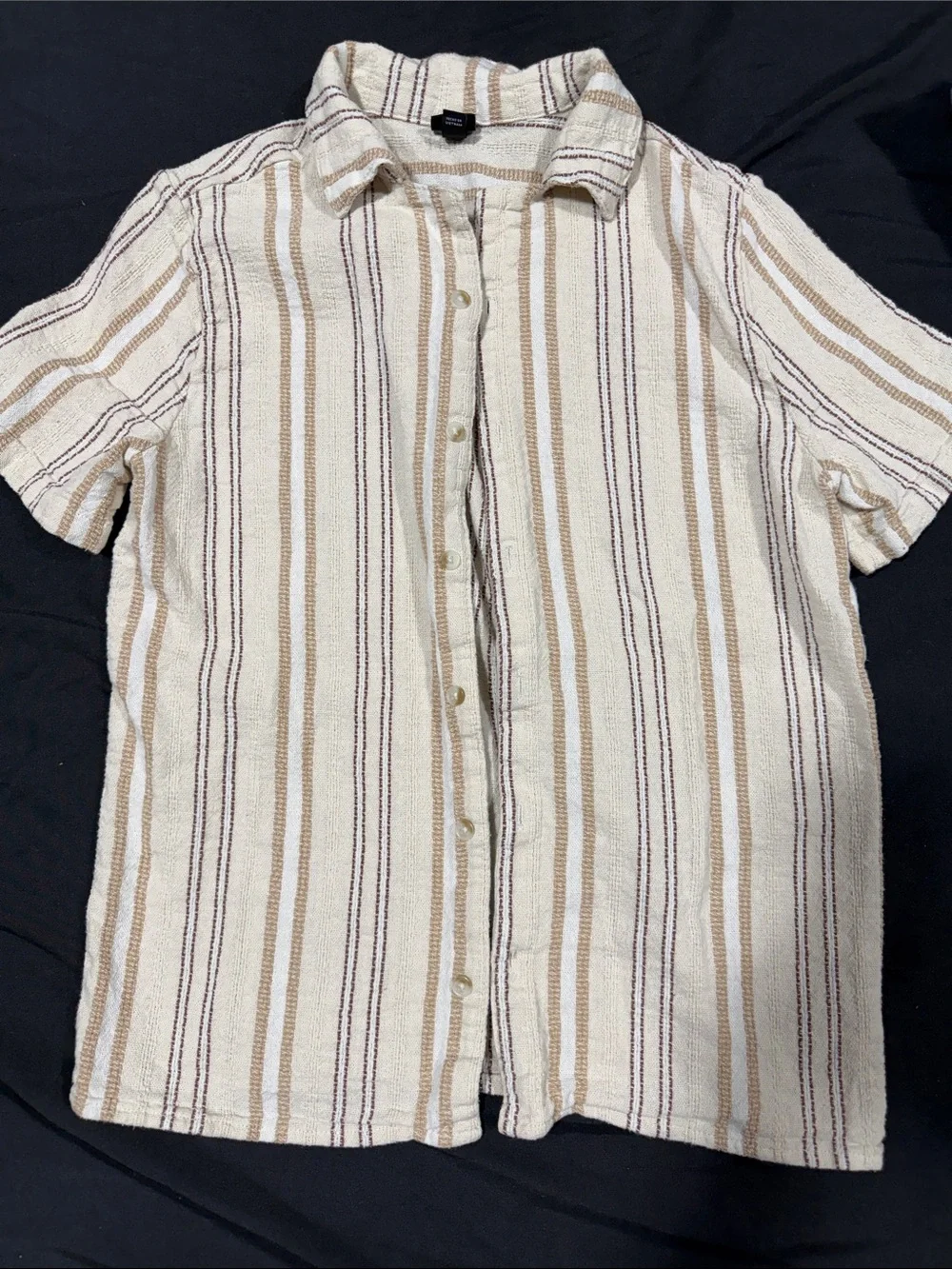 Bundle of 2 Kids Short-Sleeve Striped Button-Up Shirt - Blue